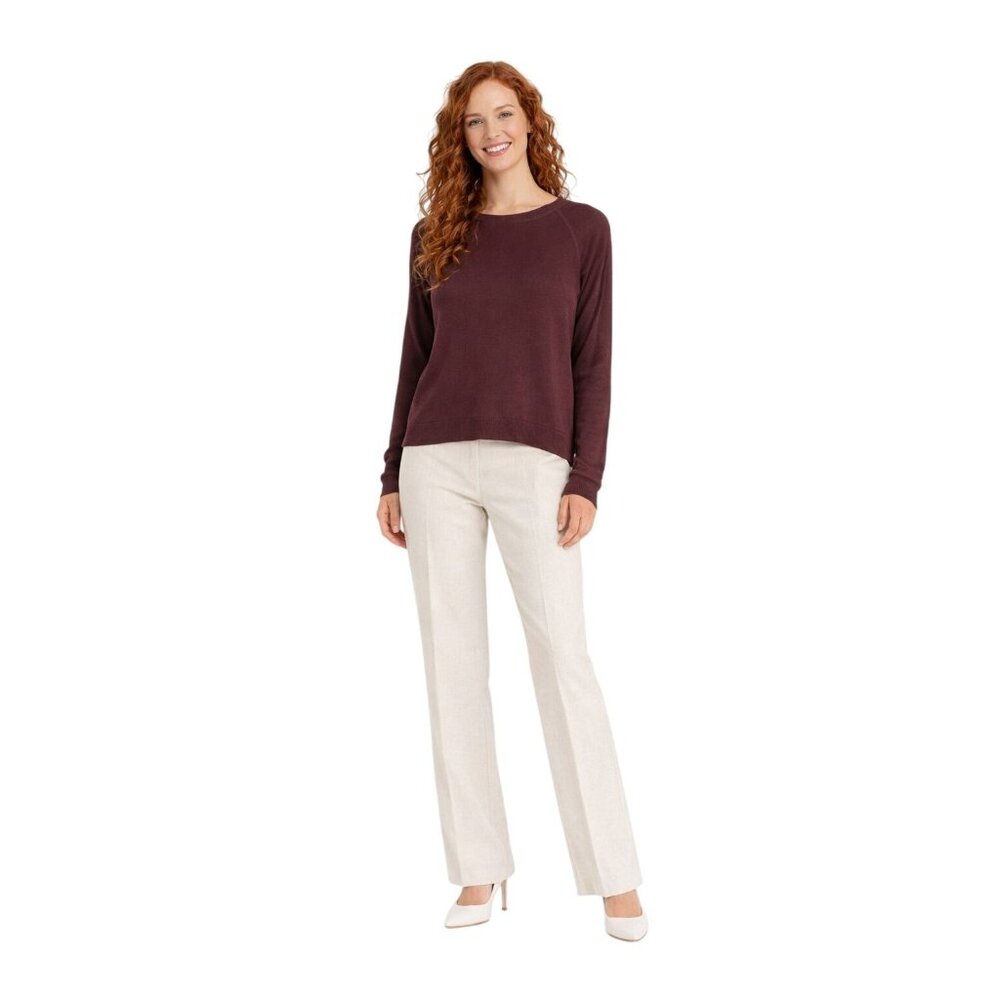ZARA Medium Brown Lightweight Knit Sweater Viscose Blend